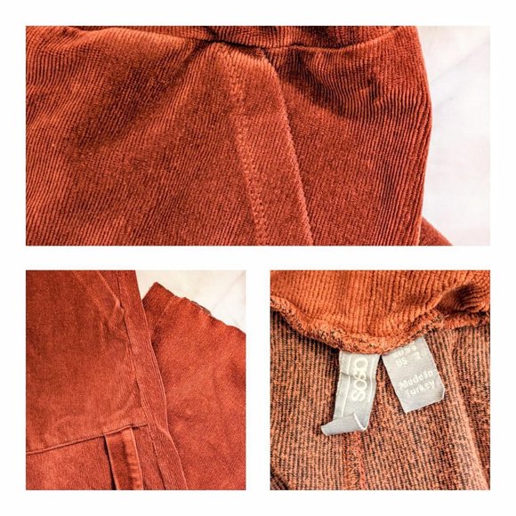 70s burgendy brown corduroy high waisted pants - Picture 4 of 4